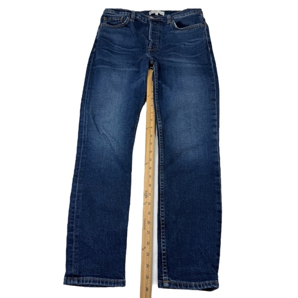 RE/DONE Originals High Rise Ankle Crop Denim Jeans Midnight Blue 28 - Picture 11 of 14